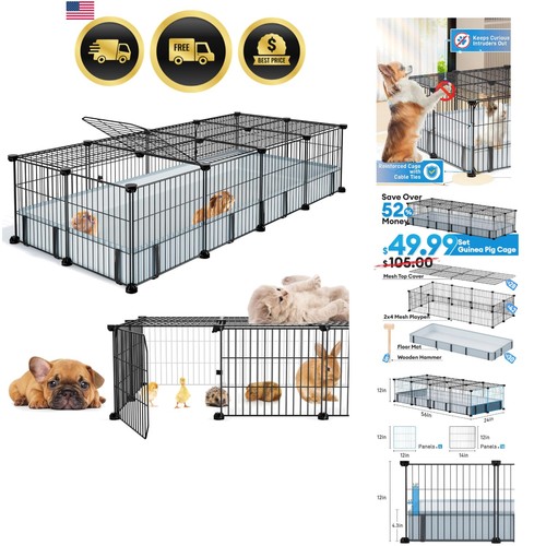 Guinea pig cage playpen for - pig, 2